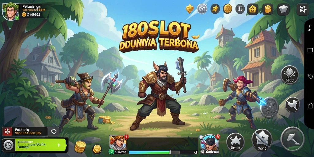 Tangkapan layar utama 180SLOT menampilkan aksi seru dalam dunia terbuka.