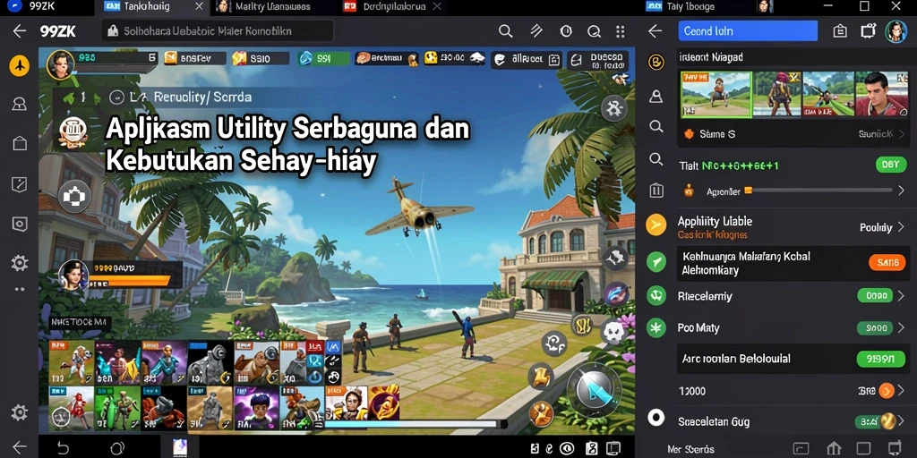 Tampilan antarmuka aplikasi 99ZK yang menawan dan mudah digunakan.