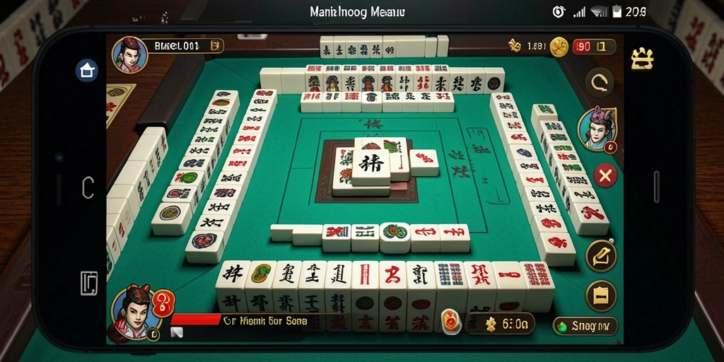 Screenshot BARU01 menampilkan gameplay Mahjong yang seru dan menantang.