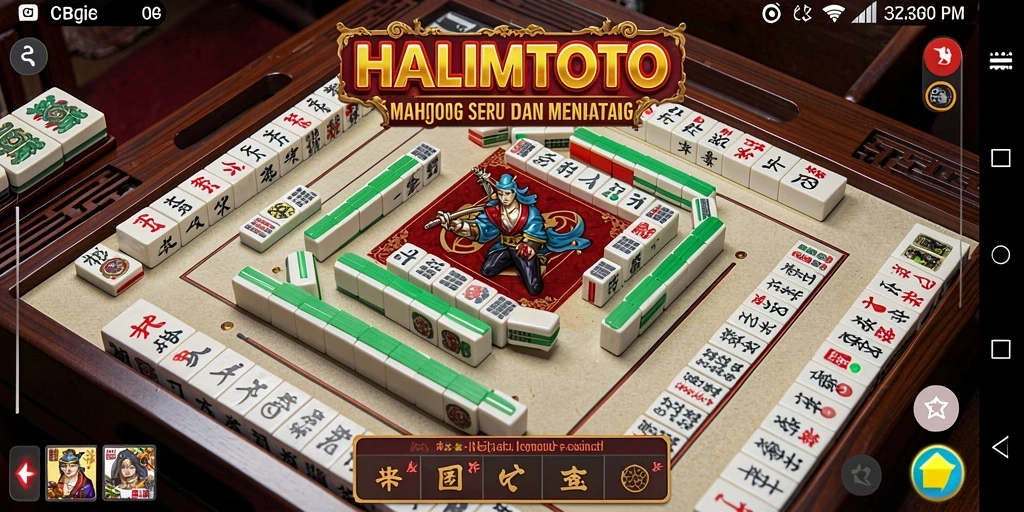 Tampilan gameplay seru dalam permainan Mahjong HALIMTOTO.