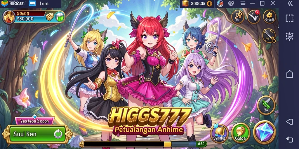Screenshot HIGGS777 menampilkan aksi seru karakter Anime dalam pertempuran.