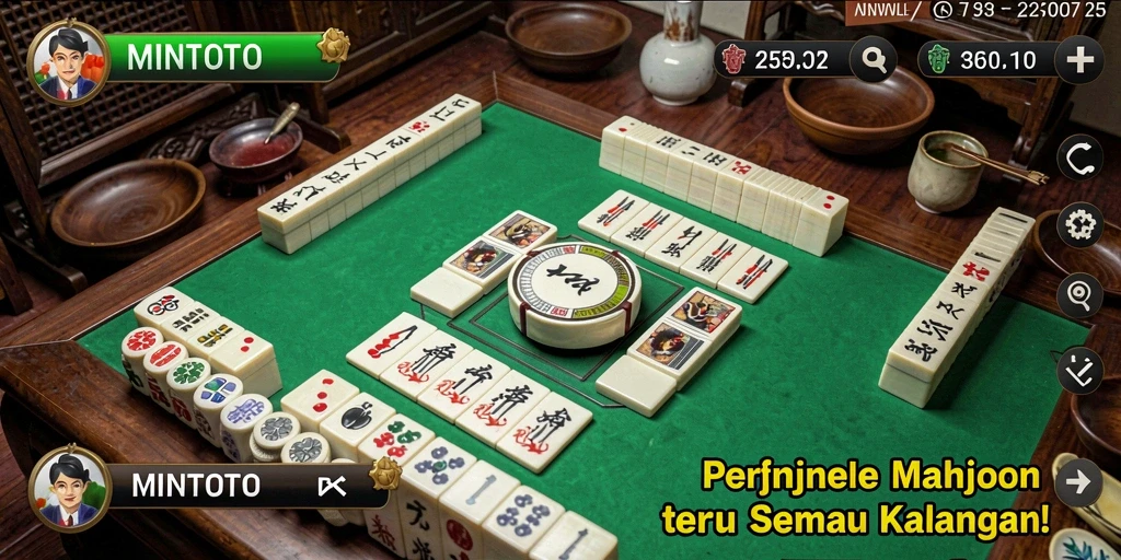Tampilan gameplay MINTOTO menampilkan potongan Mahjong yang menakjubkan.