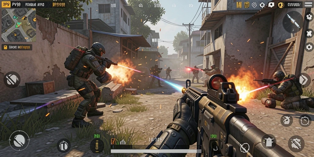 Tampilan gameplay PPV99 dengan aksi tembak-menembak yang mendebarkan.