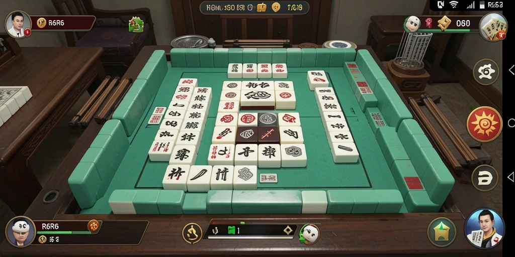 Screenshot gameplay R6R6 menampilkan keseruan bermain Mahjong.