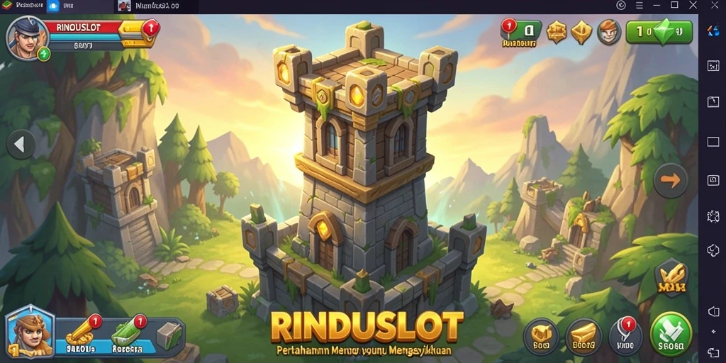 Gameplay menegangkan dalam Tower Defense RINDUSLOT.