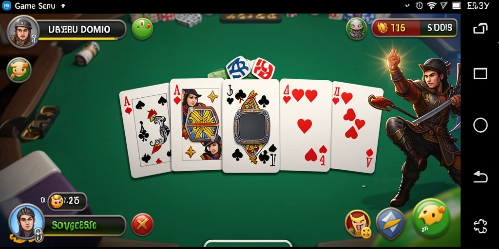Tampilan gameplay seru dari T6 permainan Domino.