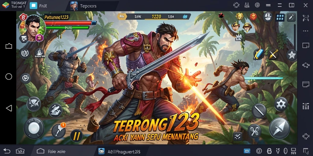 Tampilan gameplay seru dan penuh aksi dari TERONG123.