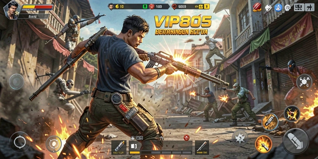 Screenshot dari gameplay action yang seru di VIP805.