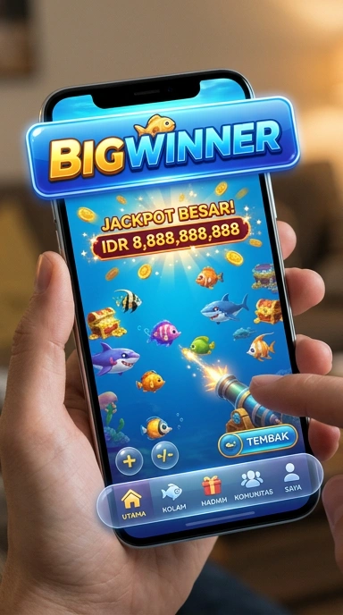 Tampilan antarmuka utama bigwinner yang modern.